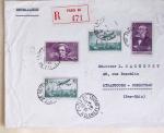 51 premiers vols de France dans un album souple bleu ancien 1935 - 1940 dont 4 Daguins "100ème traversée aérienne de l'Atlantique Sud" (1936)