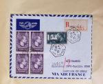 51 premiers vols de France dans un album souple bleu ancien 1935 - 1940 dont 4 Daguins "100ème traversée aérienne de l'Atlantique Sud" (1936)