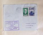 51 premiers vols de France dans un album souple bleu ancien 1935 - 1940 dont 4 Daguins "100ème traversée aérienne de l'Atlantique Sud" (1936)