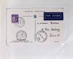 51 premiers vols de France dans un album souple bleu ancien 1935 - 1940 dont 4 Daguins "100ème traversée aérienne de l'Atlantique Sud" (1936)