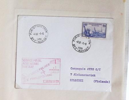 51 premiers vols de France dans un album souple bleu ancien 1935 - 1940 dont 4 Daguins "100ème traversée aérienne de l'Atlantique Sud" (1936)