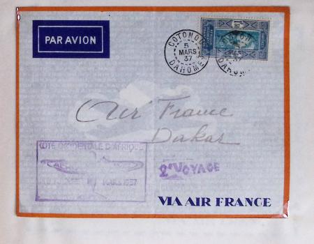 Collection de 66 premiers vols dont 1ères liaisons Aéromaritime 1937 (Afrique) - Indochine dont 5 premiers vols Hanoï - Hong Kong 1938
