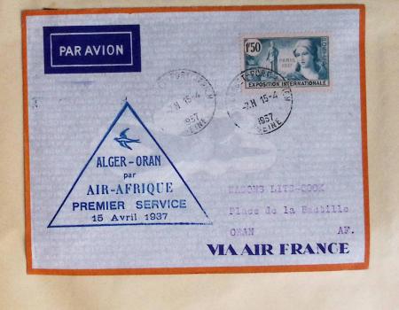Collection de 66 premiers vols dont 1ères liaisons Aéromaritime 1937 (Afrique) - Indochine dont 5 premiers vols Hanoï - Hong Kong 1938