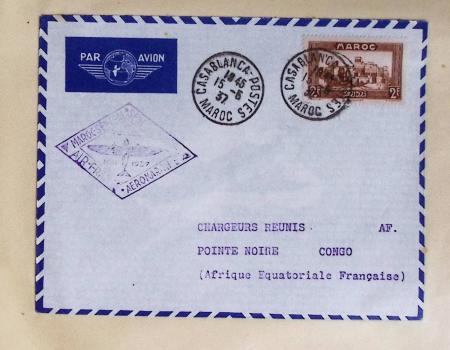 Collection de 66 premiers vols dont 1ères liaisons Aéromaritime 1937 (Afrique) - Indochine dont 5 premiers vols Hanoï - Hong Kong 1938