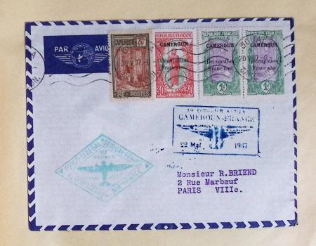 Collection de 66 premiers vols dont 1ères liaisons Aéromaritime 1937 (Afrique) - Indochine dont 5 premiers vols Hanoï - Hong Kong 1938