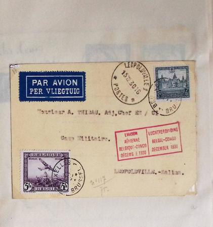 45 premiers vols de Belgique (1930 - 1938) dans un album souple brun ancien