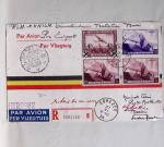 45 premiers vols de Belgique (1930 - 1938) dans un album souple brun ancien