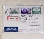 Belgique. 43 premiers vols 1938 - 1939 dont 2 Zeppelins vers l'Allemagne, dans un album souple brun ancien