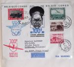 Belgique. 43 premiers vols 1938 - 1939 dont 2 Zeppelins vers l'Allemagne, dans un album souple brun ancien