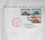 Belgique. 43 premiers vols 1938 - 1939 dont 2 Zeppelins vers l'Allemagne, dans un album souple brun ancien