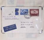 Belgique. 43 premiers vols 1938 - 1939 dont 2 Zeppelins vers l'Allemagne, dans un album souple brun ancien