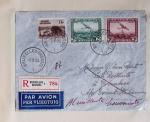 Belgique. 43 premiers vols 1938 - 1939 dont 2 Zeppelins vers l'Allemagne, dans un album souple brun ancien