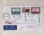 Belgique. 43 premiers vols 1938 - 1939 dont 2 Zeppelins vers l'Allemagne, dans un album souple brun ancien