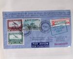 Belgique. 43 premiers vols 1938 - 1939 dont 2 Zeppelins vers l'Allemagne, dans un album souple brun ancien