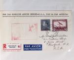 Belgique. 43 premiers vols 1938 - 1939 dont 2 Zeppelins vers l'Allemagne, dans un album souple brun ancien