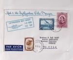 Belgique. 43 premiers vols 1938 - 1939 dont 2 Zeppelins vers l'Allemagne, dans un album souple brun ancien