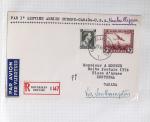 Belgique. 43 premiers vols 1938 - 1939 dont 2 Zeppelins vers l'Allemagne, dans un album souple brun ancien