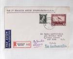 Belgique. 43 premiers vols 1938 - 1939 dont 2 Zeppelins vers l'Allemagne, dans un album souple brun ancien