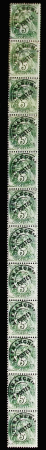 N°43 5c vert préo, bande de 12 verticale, neuf **, TB