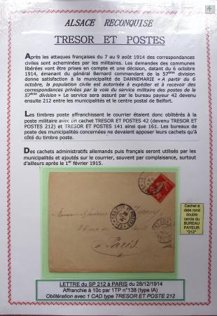 1914-18 Alsace reconquise, lot de lettres des célèbres