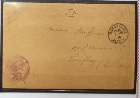 1914-18 Alsace reconquise, lot de lettres des célèbres