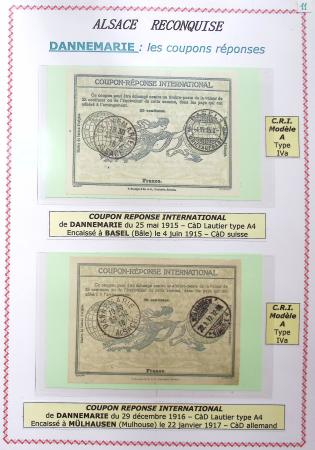 1914-18 Alsace reconquise, lot de lettres des célèbres
