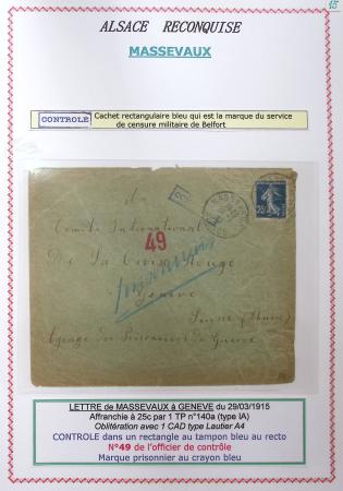 1914-18 Alsace reconquise, lot de lettres des célèbres