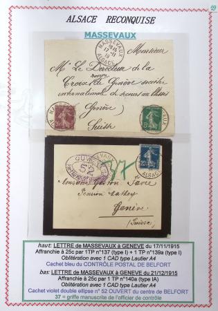 1914-18 Alsace reconquise, lot de lettres des célèbres