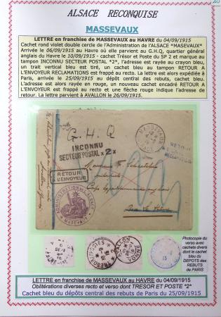 1914-18 Alsace reconquise, lot de lettres des célèbres