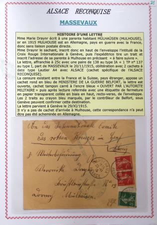 1914-18 Alsace reconquise, lot de lettres des célèbres
