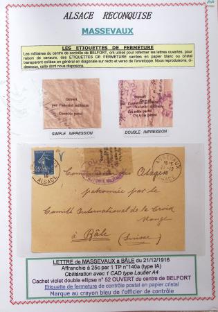 1914-18 Alsace reconquise, lot de lettres des célèbres