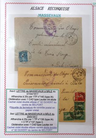 1914-18 Alsace reconquise, lot de lettres des célèbres