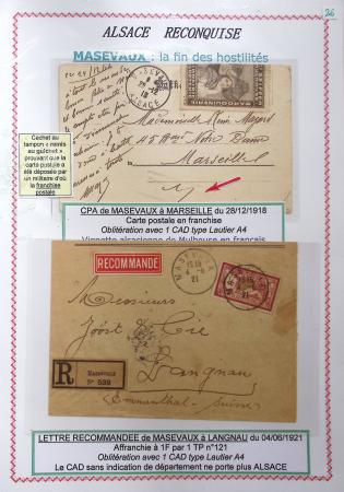 1914-18 Alsace reconquise, lot de lettres des célèbres