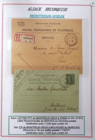 1914-18 Alsace reconquise, lot de lettres des célèbres