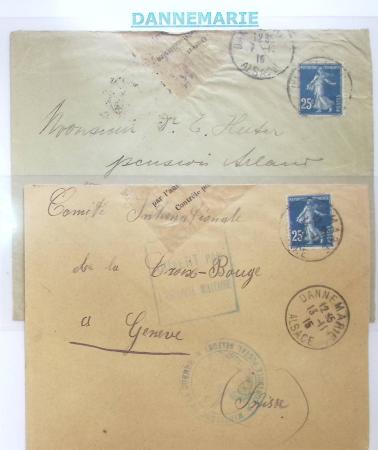 1914-18 Alsace reconquise, lot de lettres des célèbres