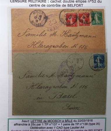 1914-18 Alsace reconquise, lot de lettres des célèbres