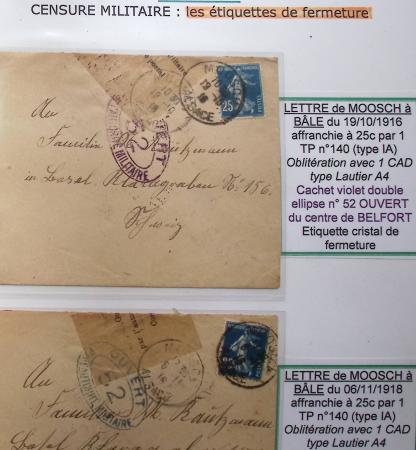 1914-18 Alsace reconquise, lot de lettres des célèbres