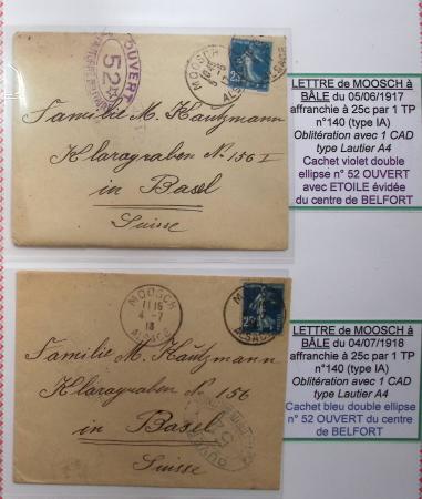 1914-18 Alsace reconquise, lot de lettres des célèbres