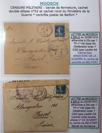 1914-18 Alsace reconquise, lot de lettres des célèbres