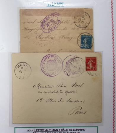 1914-18 Alsace reconquise, lot de lettres des célèbres