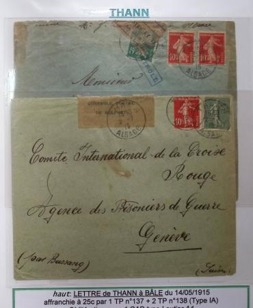 1914-18 Alsace reconquise, lot de lettres des célèbres