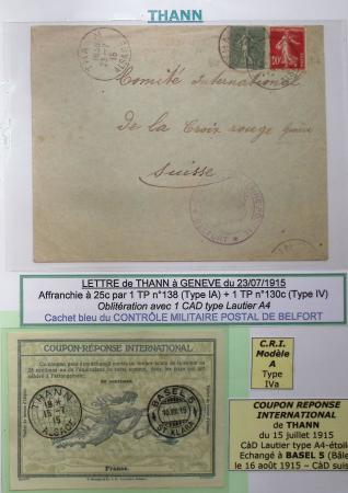 1914-18 Alsace reconquise, lot de lettres des célèbres