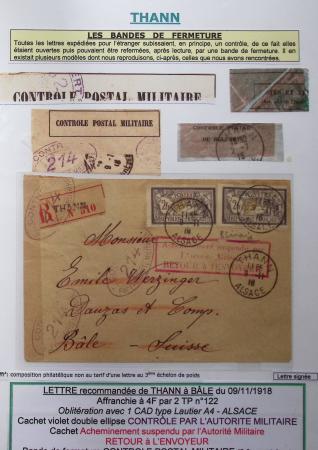 1914-18 Alsace reconquise, lot de lettres des célèbres