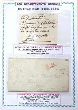 1793-1815, Collection de lettres des départements conquis