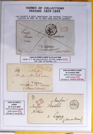 1800-1900env. Étude des types d'oblitérations et cachets