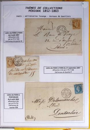1800-1900env. Étude des types d'oblitérations et cachets