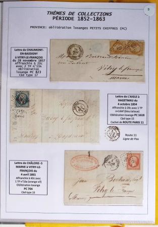 1800-1900env. Étude des types d'oblitérations et cachets
