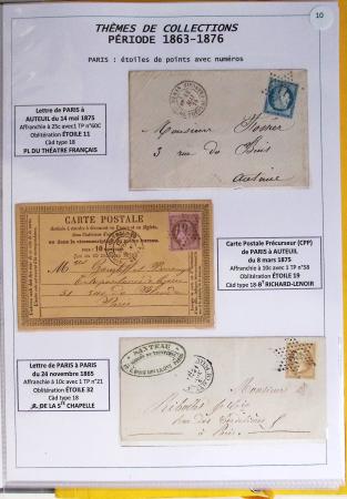 1800-1900env. Étude des types d'oblitérations et cachets