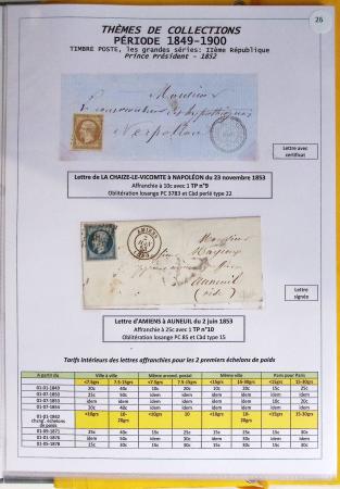 1800-1900env. Étude des types d'oblitérations et cachets