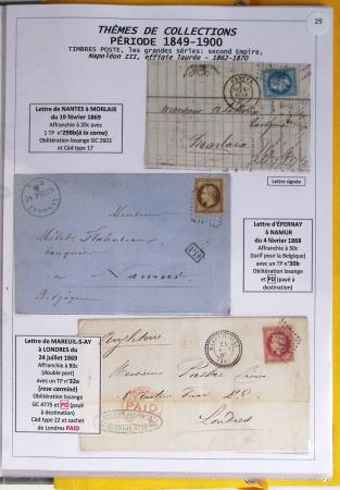 1800-1900env. Étude des types d'oblitérations et cachets